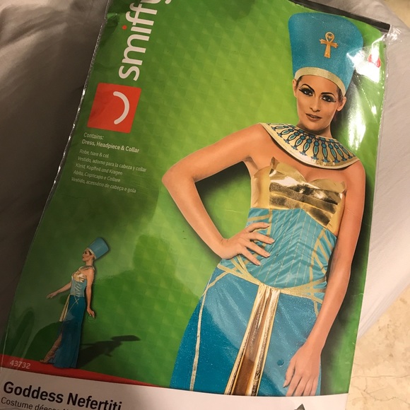 Smiffys Other - Nefertiti Egyptian Costume Aqua Gold CALLIELIVES